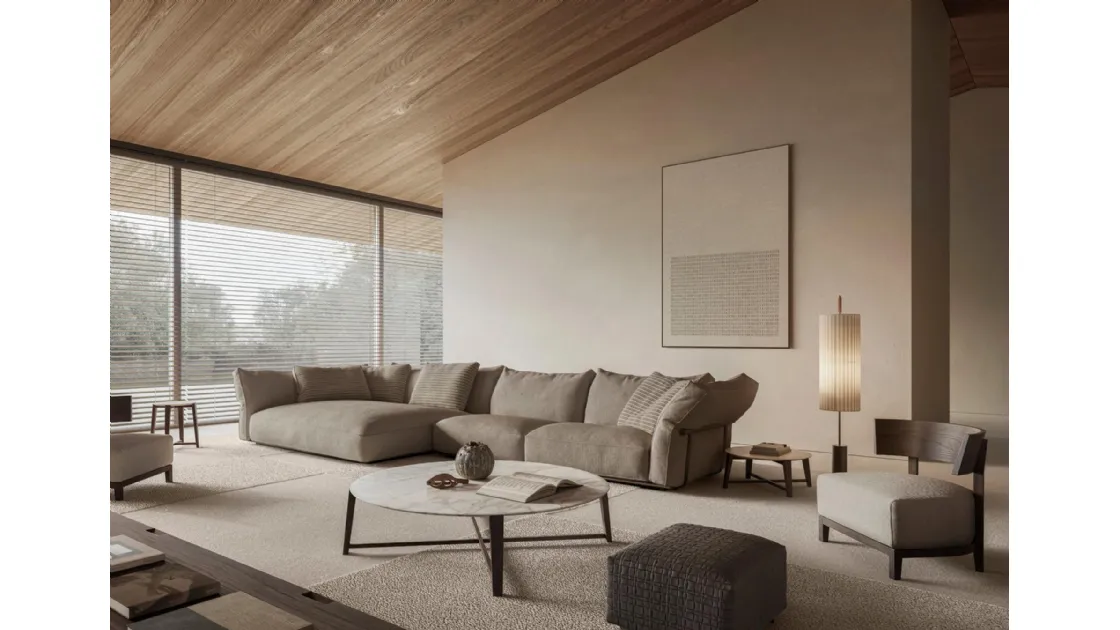 Living room in Camelot fabric by Flexform