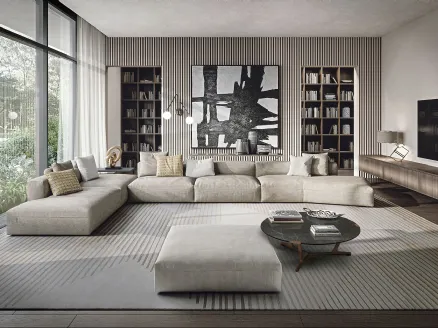 Cooper Frigerio upholstered fabric corner sofa