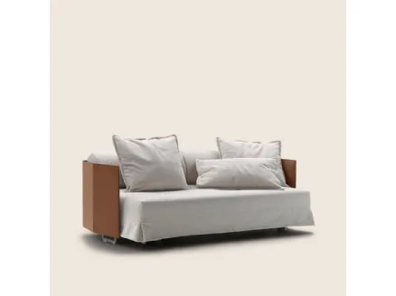 Eden leather sofa bed by Flexform.