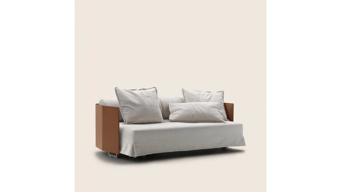 Eden leather sofa bed by Flexform.