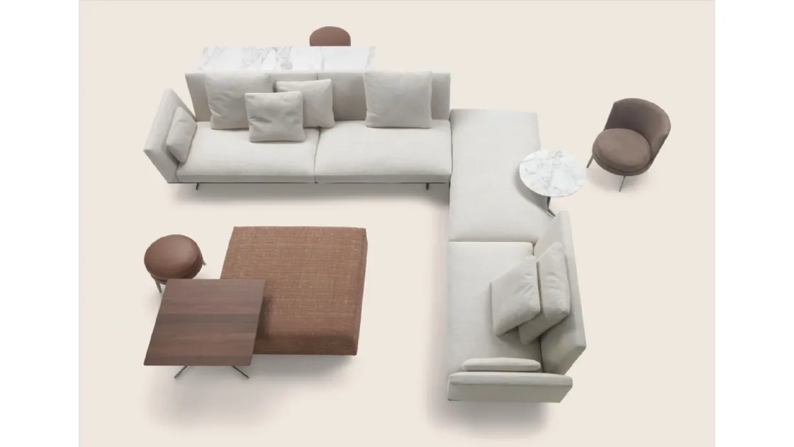 Evergreen corner sofa by Flexform