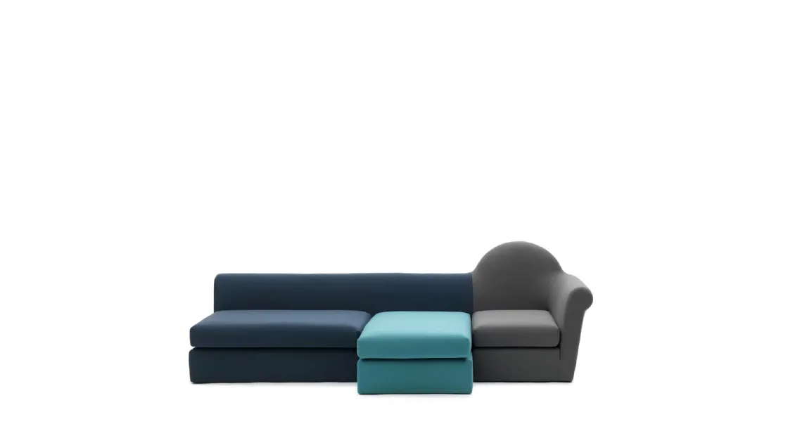 Transformer sofa with peninsula by Campeggi