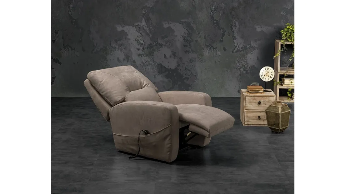 Relax armchair in microfiber Ausonia by Excò.