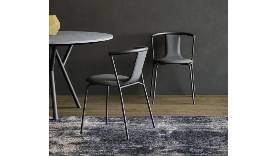 Agel Leather Chair by Novamobili.