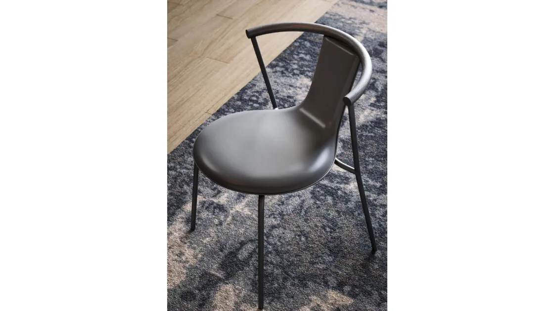 Agel Leather Chair by Novamobili