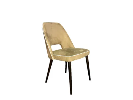 Dafne chair in wood and eco-leather by Colico.