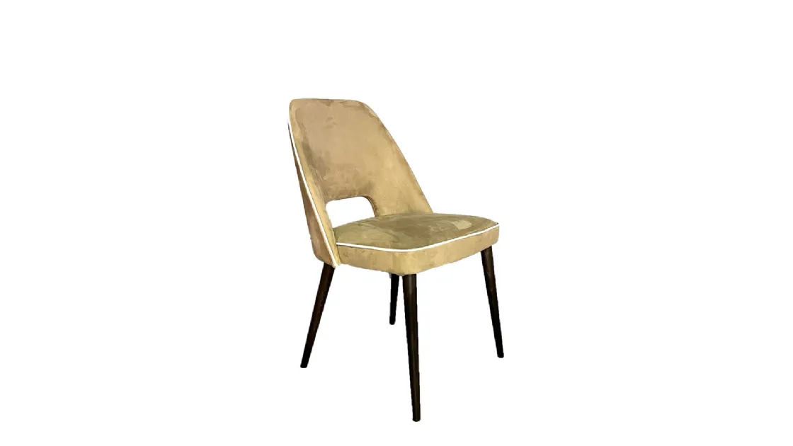 Dafne chair in wood and eco-leather by Colico.