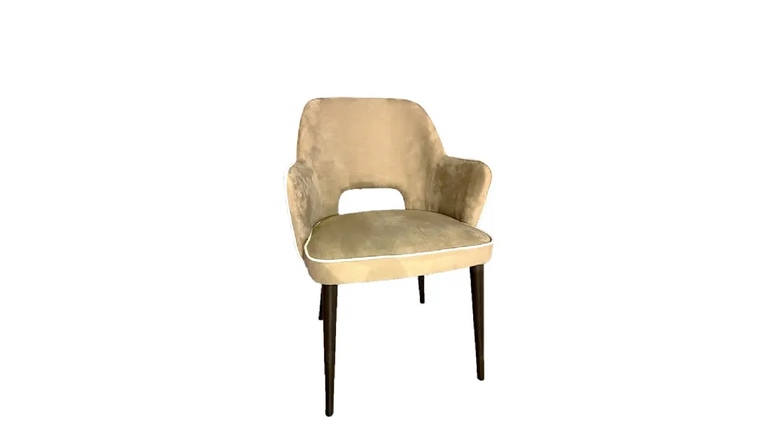 Dafne chair in wood and eco-leather by Colico