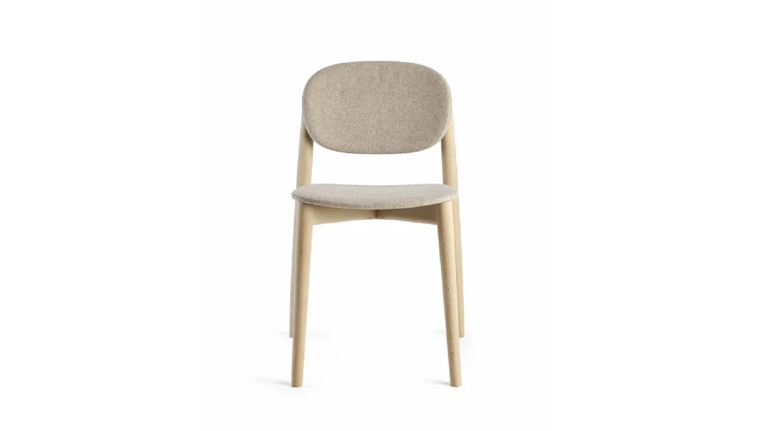 Harmo chair upholstered with wooden frame by Infiniti.