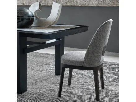 Judit chair in upholstered fabric by Flexform