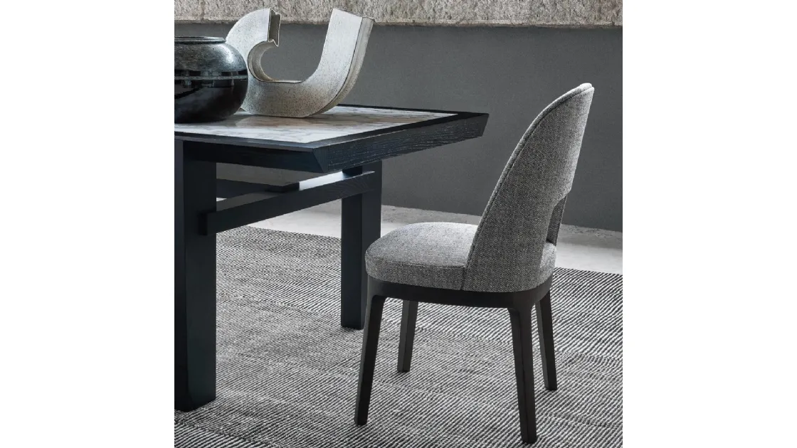Judit chair in upholstered fabric by Flexform