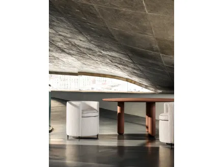 Lou chair in upholstered fabric by Frigerio