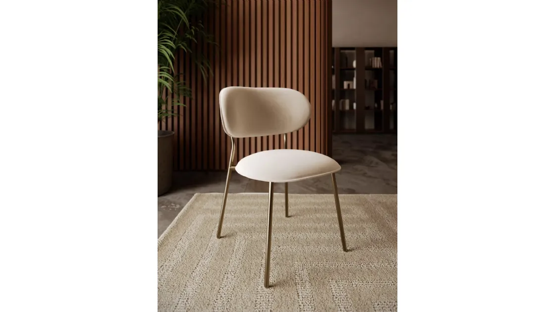 Sienna chair in padded fabric by Bontempi