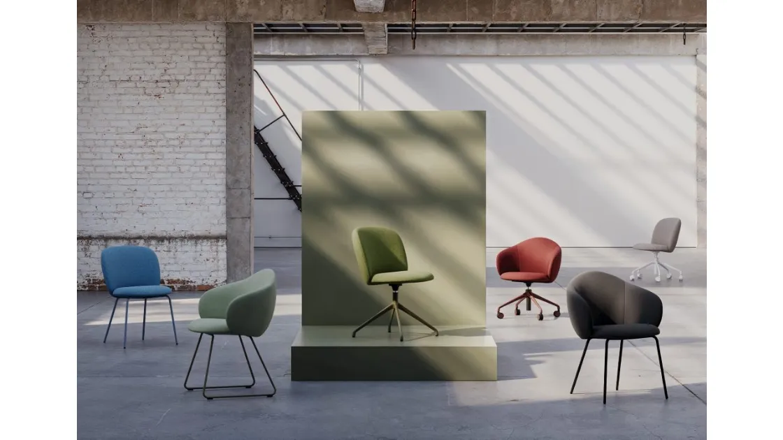 Chair Volta in padded fabric by Infiniti.