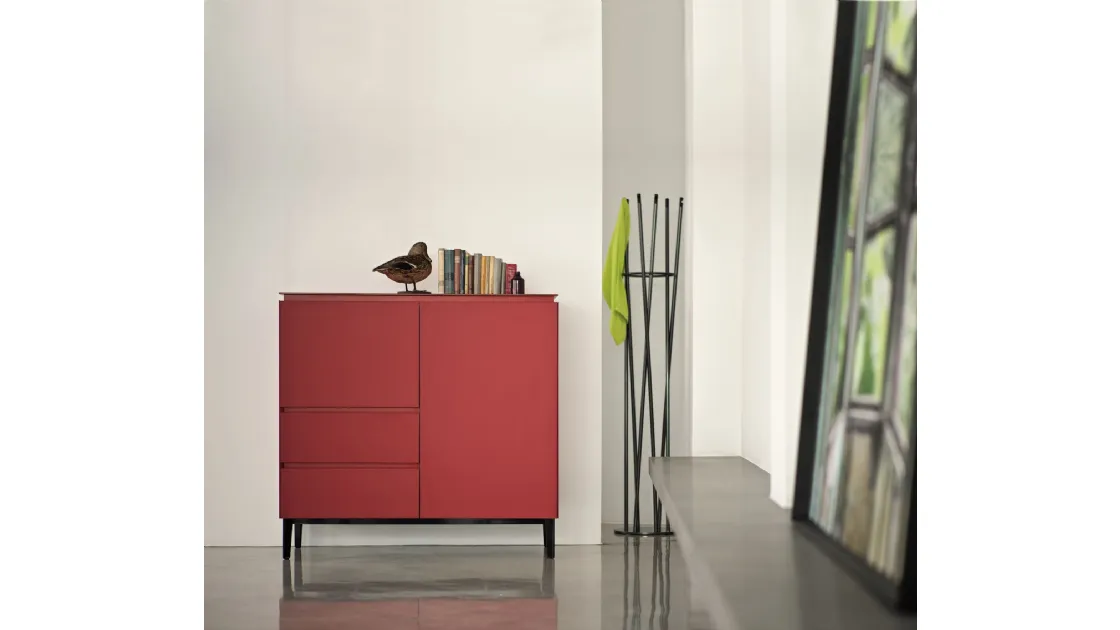Cosmopolitan Glass Tall Sideboard by Bontempi