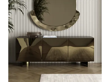 Eden sideboard in bronze mirror by Bontempi