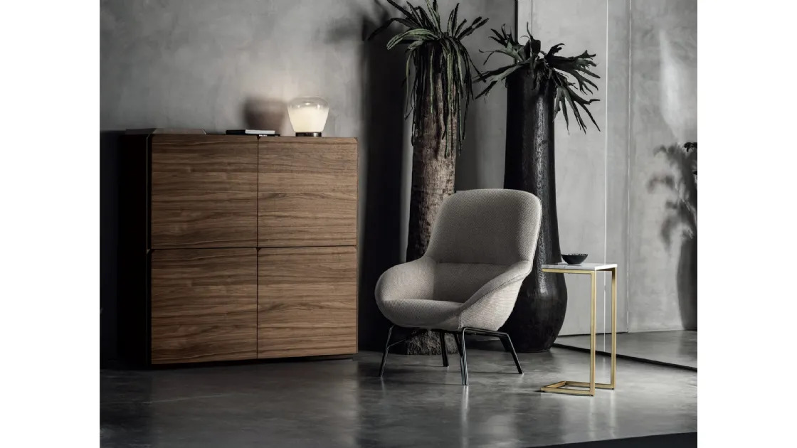 Tall wooden sideboard Pica by Bontempi