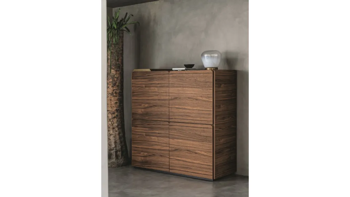 Tall wooden sideboard Pica by Bontempi