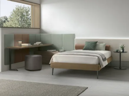 Padded bed with V&Nice paneling.