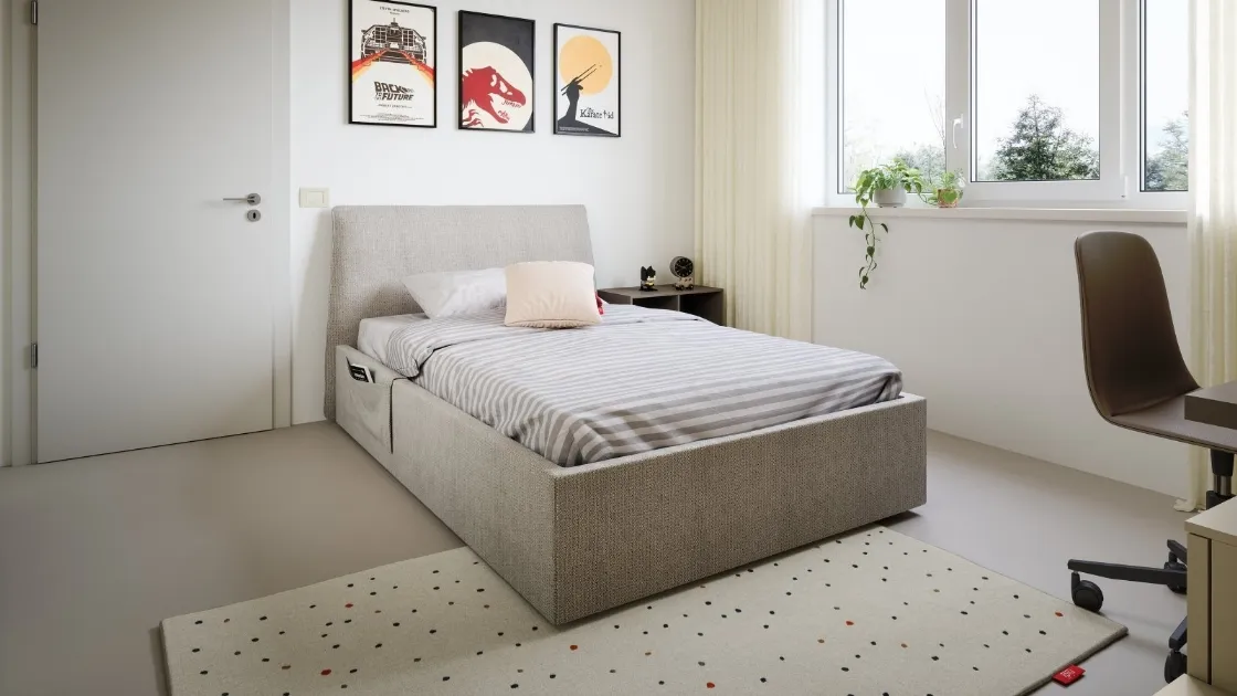 Single bed Flare with storage box by Nidi.