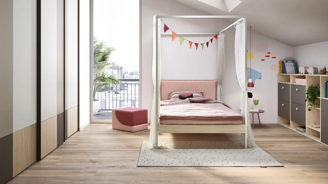 Canopy single bed Kap by Nidi