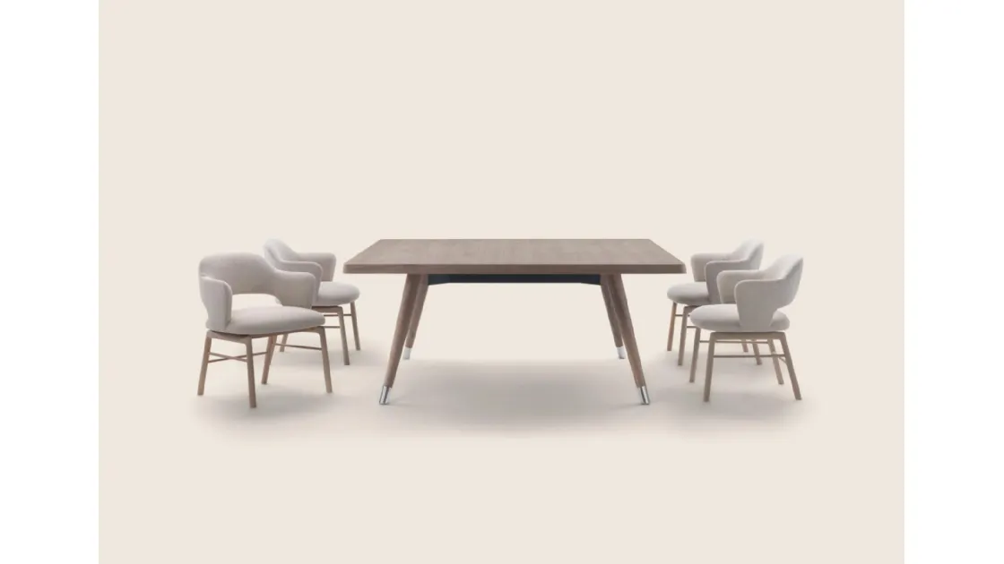 Flexform's Adler square wooden table