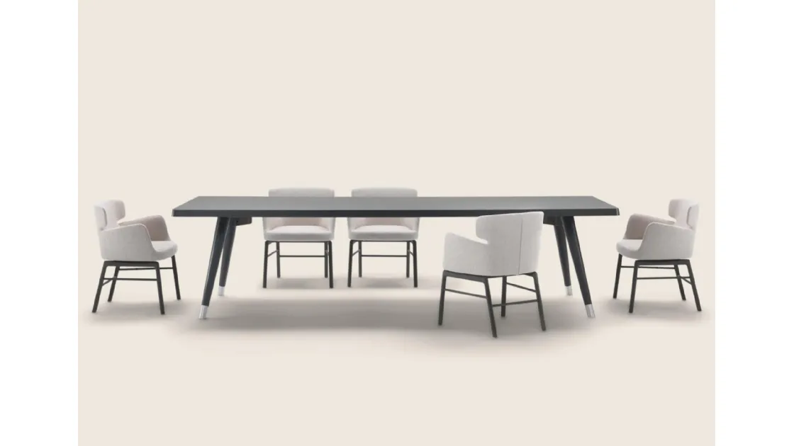 Rectangular wooden Adler table by Flexform