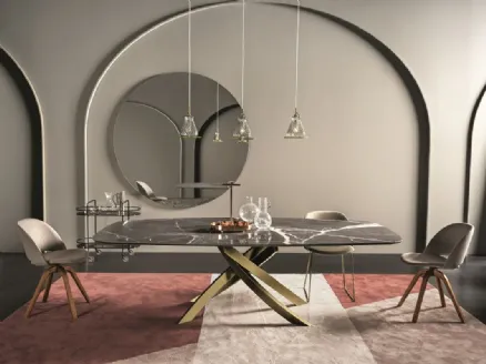 Artistic table in SuperMarble by Bontempi