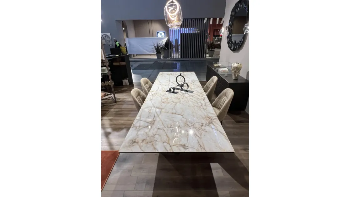 Extendable ceramic table Axel by Ozzio