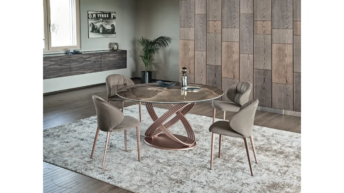 Round Fusion Table in SuperMarble by Bontempi