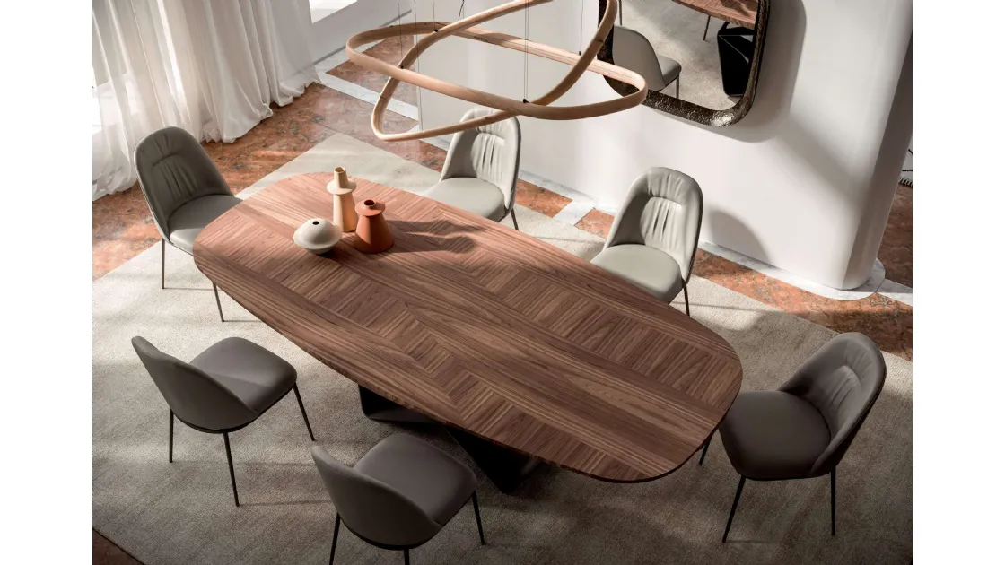 Gem wooden table by Ozzio