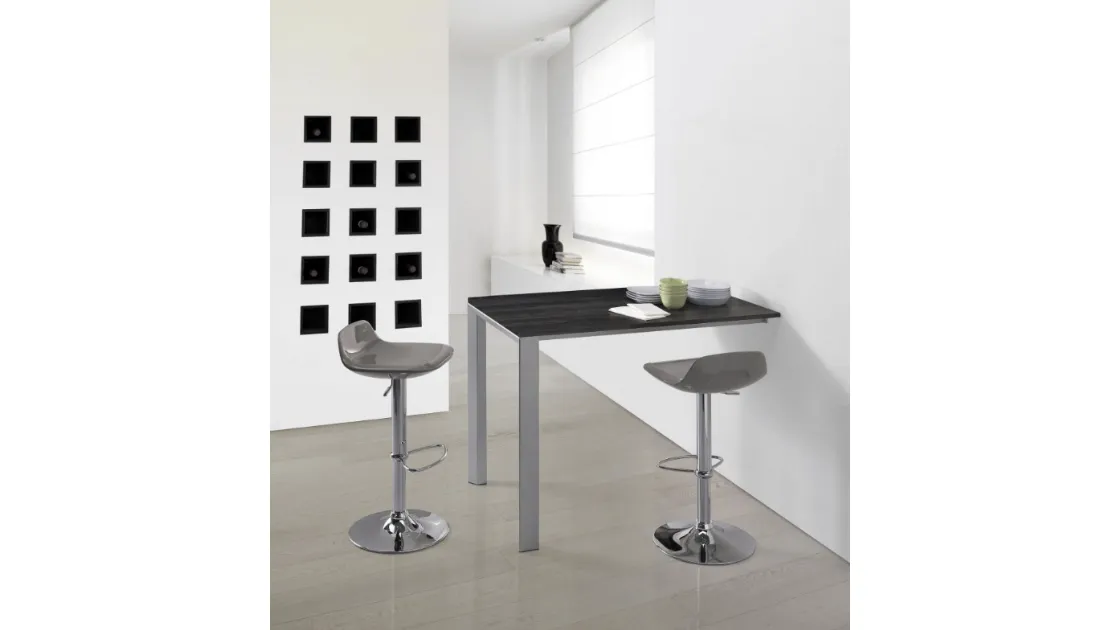 High-up extendable peninsula table by Sedie Brianza
