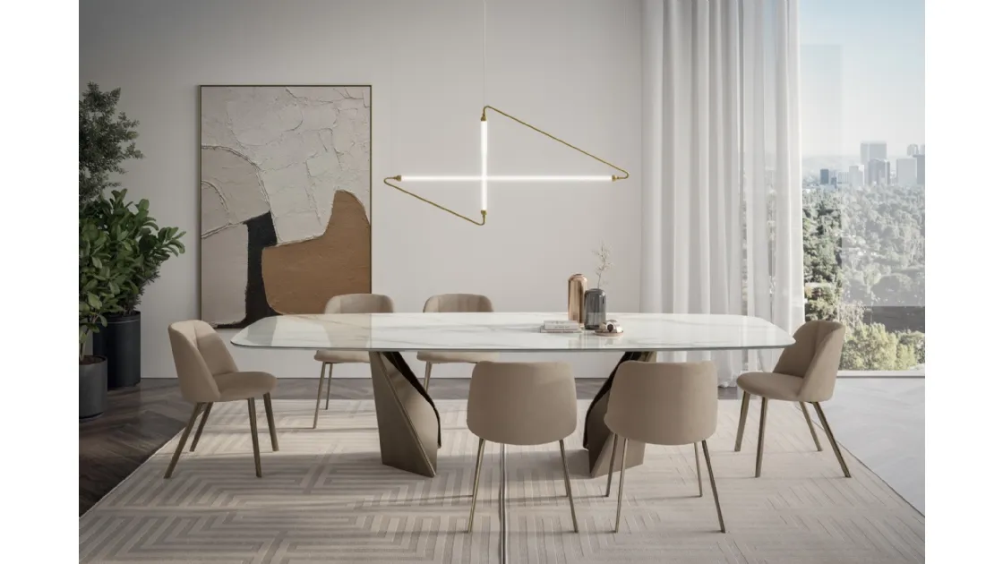 Table in SuperMarmo Kaleido by Bontempi