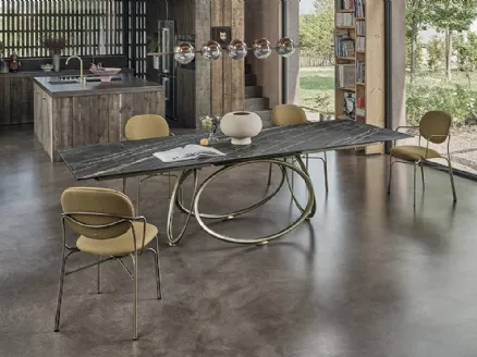 Louis Table in SuperMarble by Bontempi