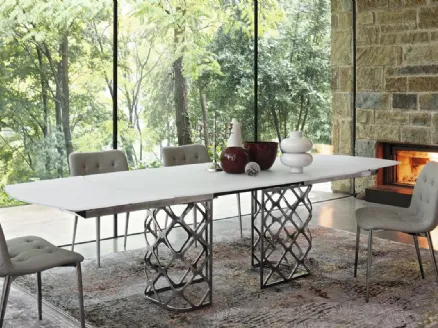 Majesty Extendable Glass Table by Bontempi