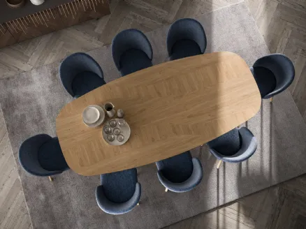 Fixed wooden table Random by Ozzio