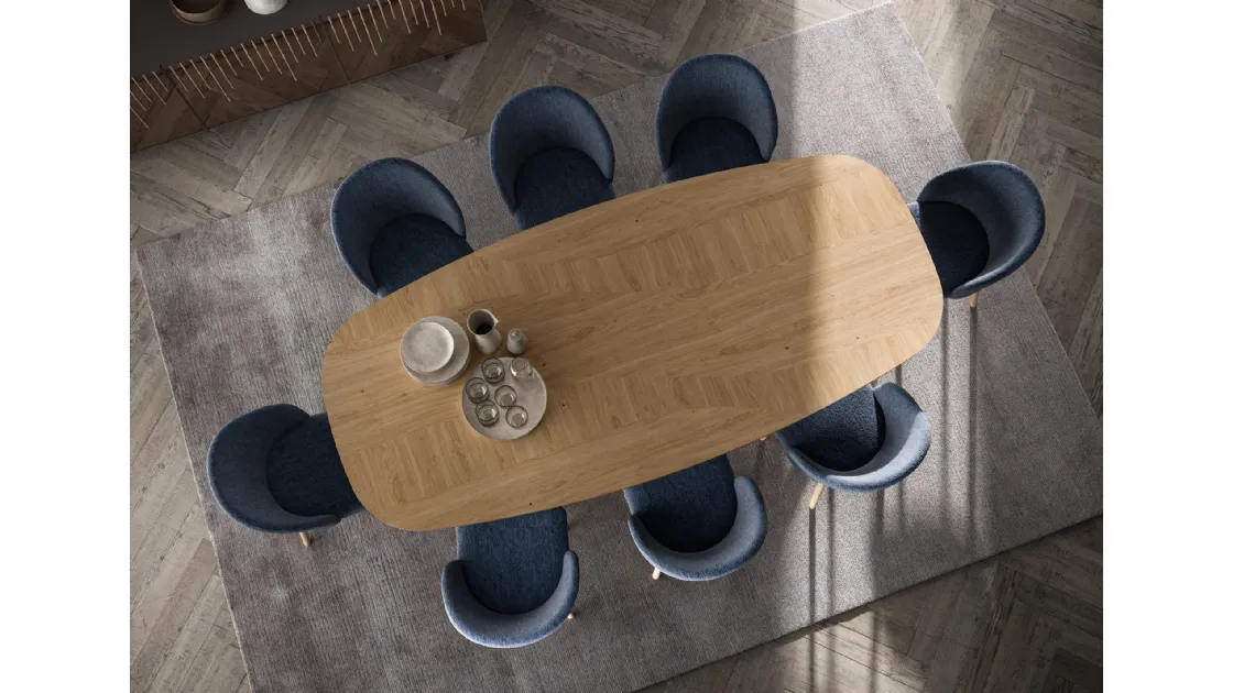 Fixed wooden table Random by Ozzio