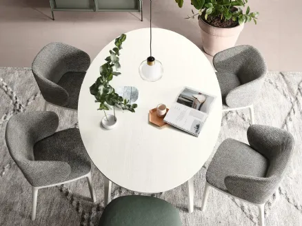 Rea White Oak Table by Novamobili