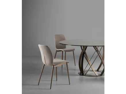 Samurai table with glass top by Colico