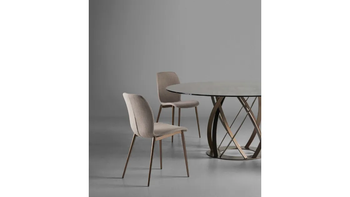 Samurai table with glass top by Colico
