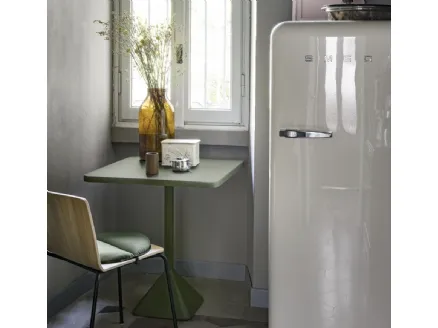 Square TNP table with cast iron base by Kristalia