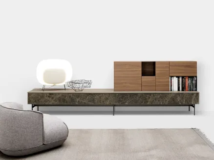 TV cabinet Avenue System on metal feet by Kristalia