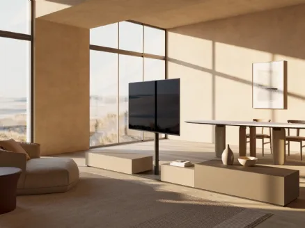 Mobile TV Stand Tvu by Kristalia