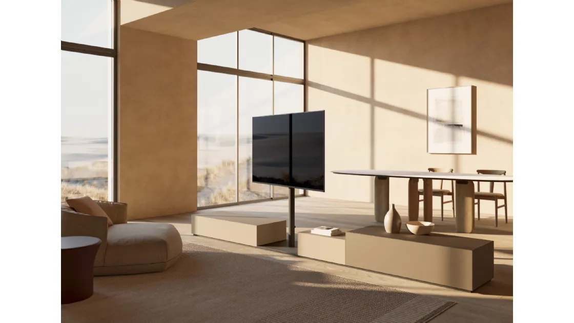 Mobile TV Stand Tvu by Kristalia