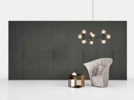 Wardrobe with swing doors Alfa Argilla by Novamobili