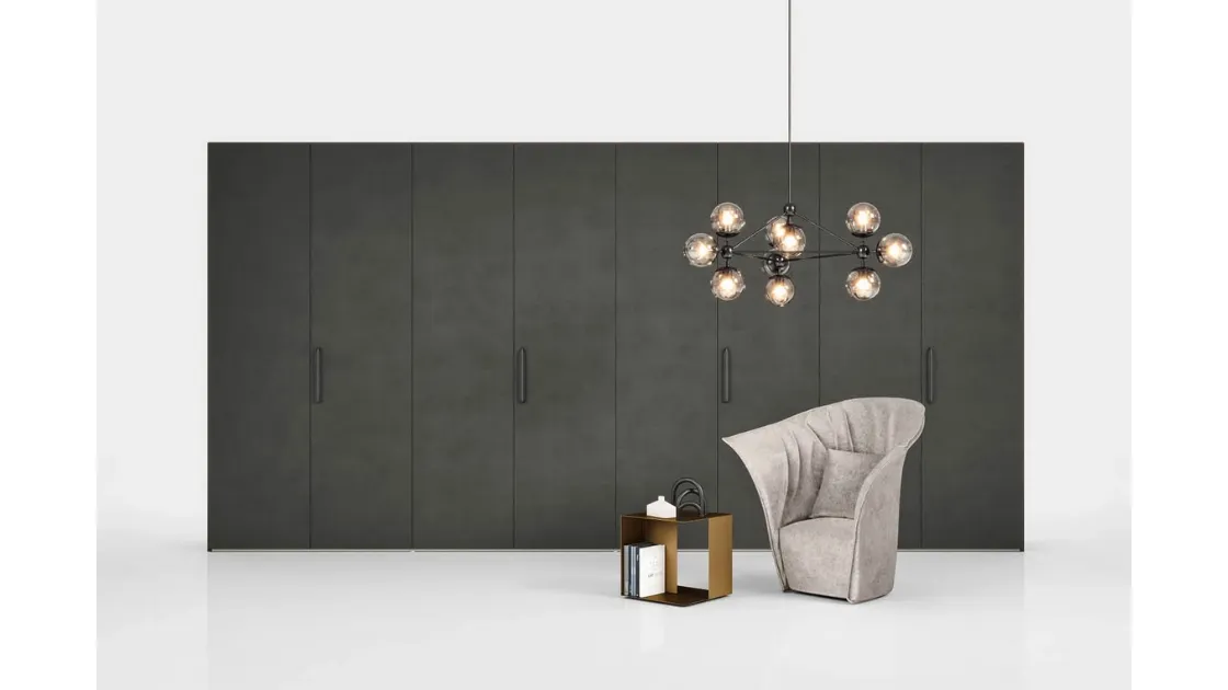 Wardrobe with swing doors Alfa Argilla by Novamobili