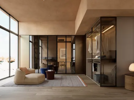 Walk-in wardrobe Air Frame by Kristalia