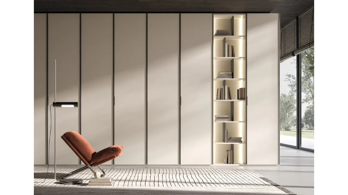 Kyoto White hinged wardrobe by Tagliabue Mobili.