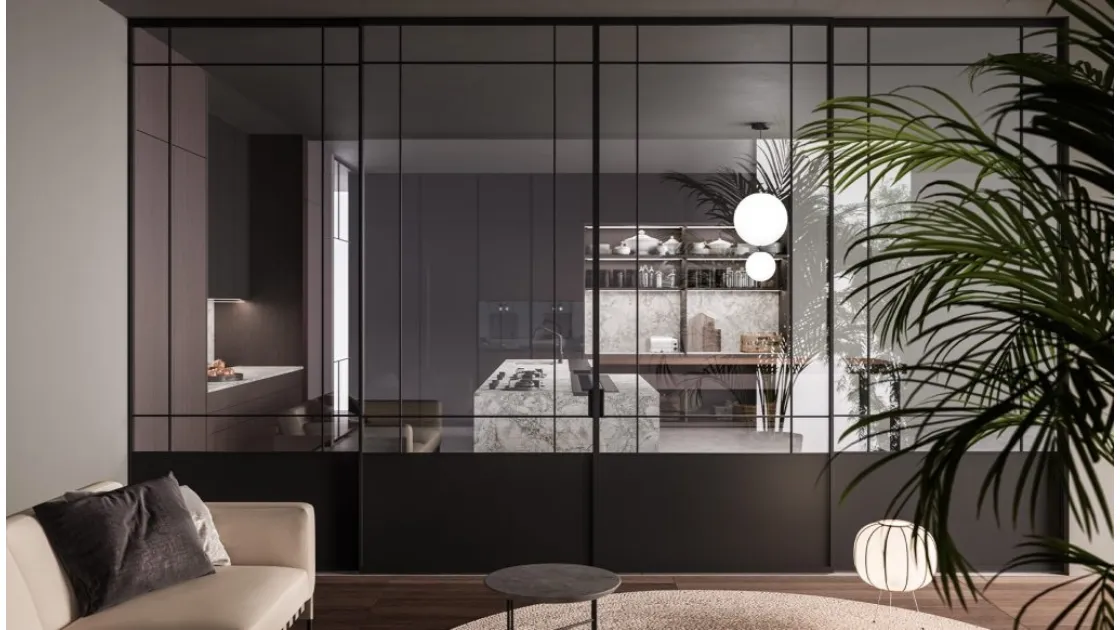 Indoor Deco Sliding Glass and Aluminum Door by ADL