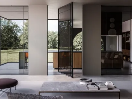 Indoor Deco Glass Pivot Door with aluminum frame by ADL